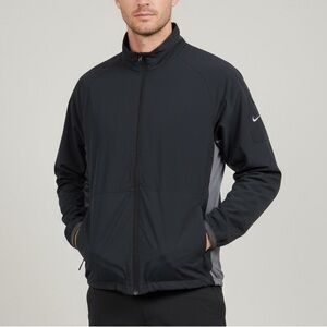 Nike Lightweight Jacket Full Zip Windbreaker Back Vent  Black Gray Men’s size M